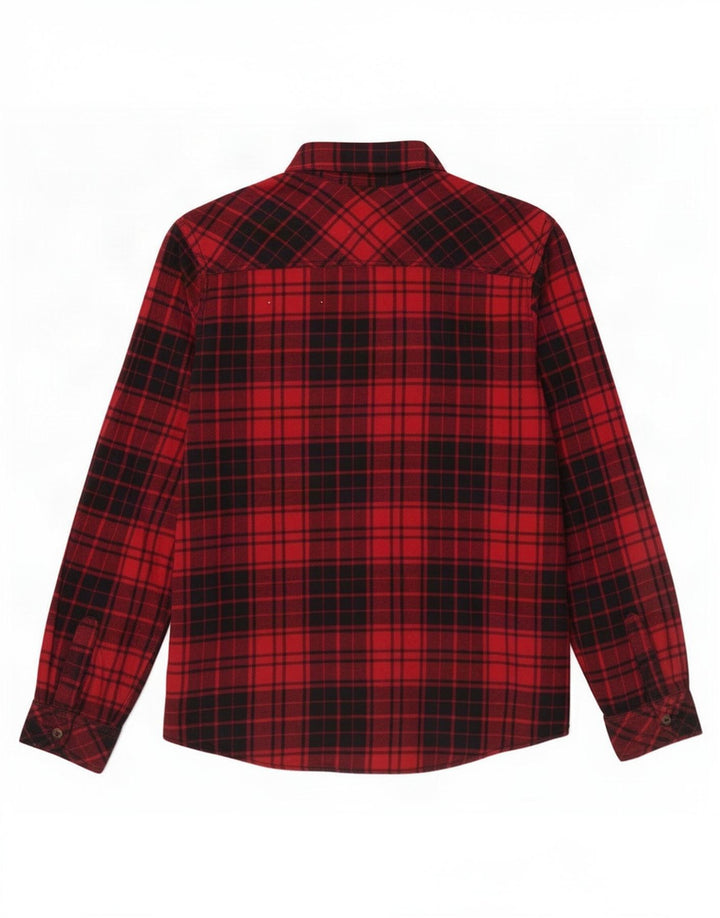 Benetton Herren-Flanellhemd, klein, rot kariert