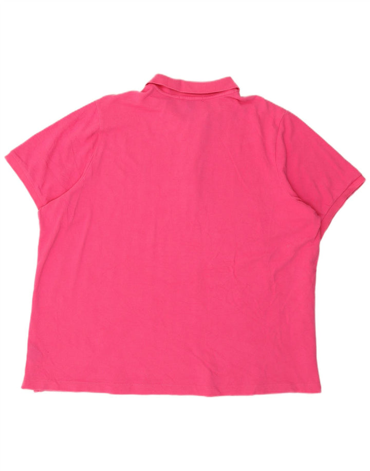 RALPH LAUREN Damen Poloshirt UK 22 3XL Rosa Baumwolle