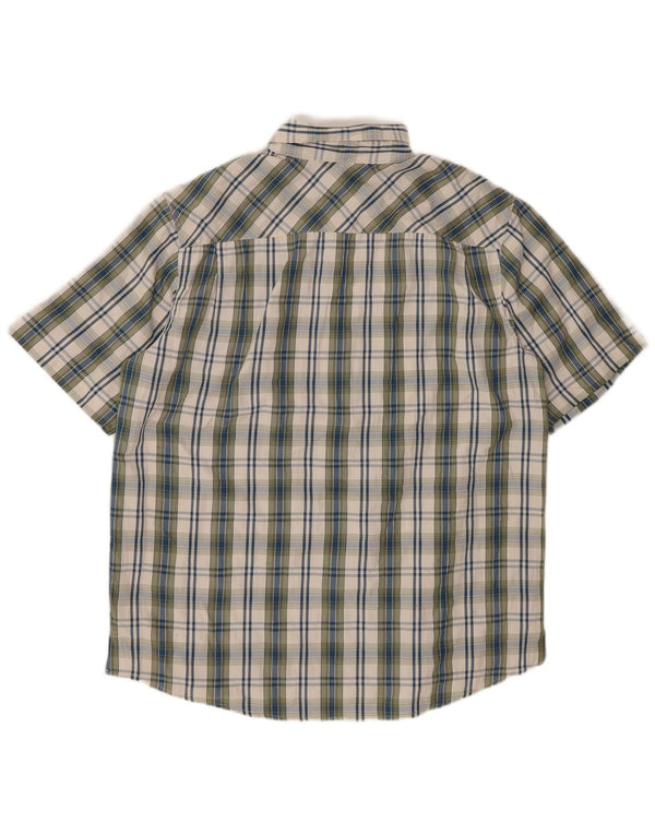 EDDIE BAUER Herren Kurzarmhemd Medium Khaki Check Polyester
