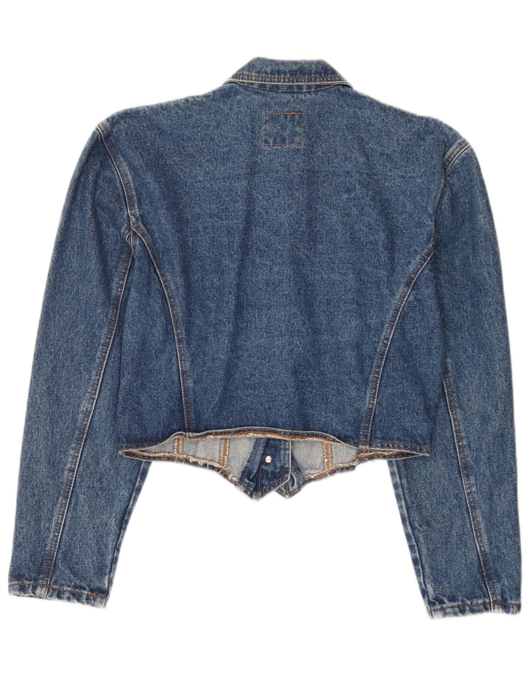 Doringo Womens Crop Denim Jacke UK 10 Small Blaue Baumwolle