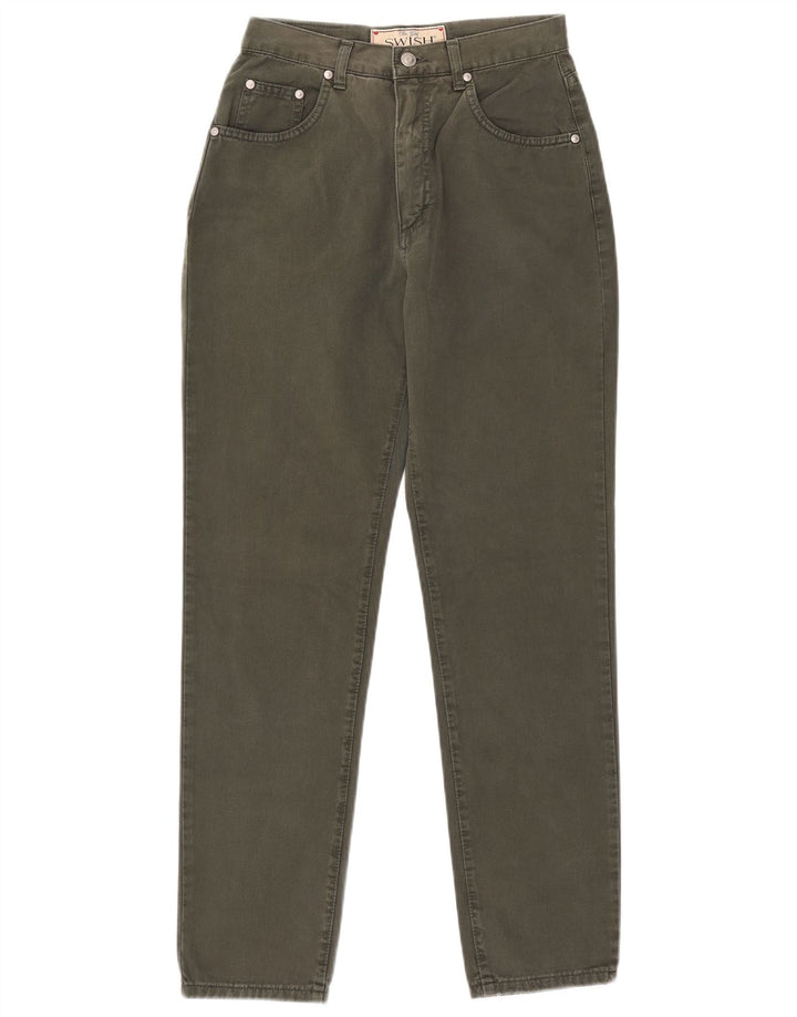 Swish Damen Tapered Jeans W29 L29 Khaki Baumwolle