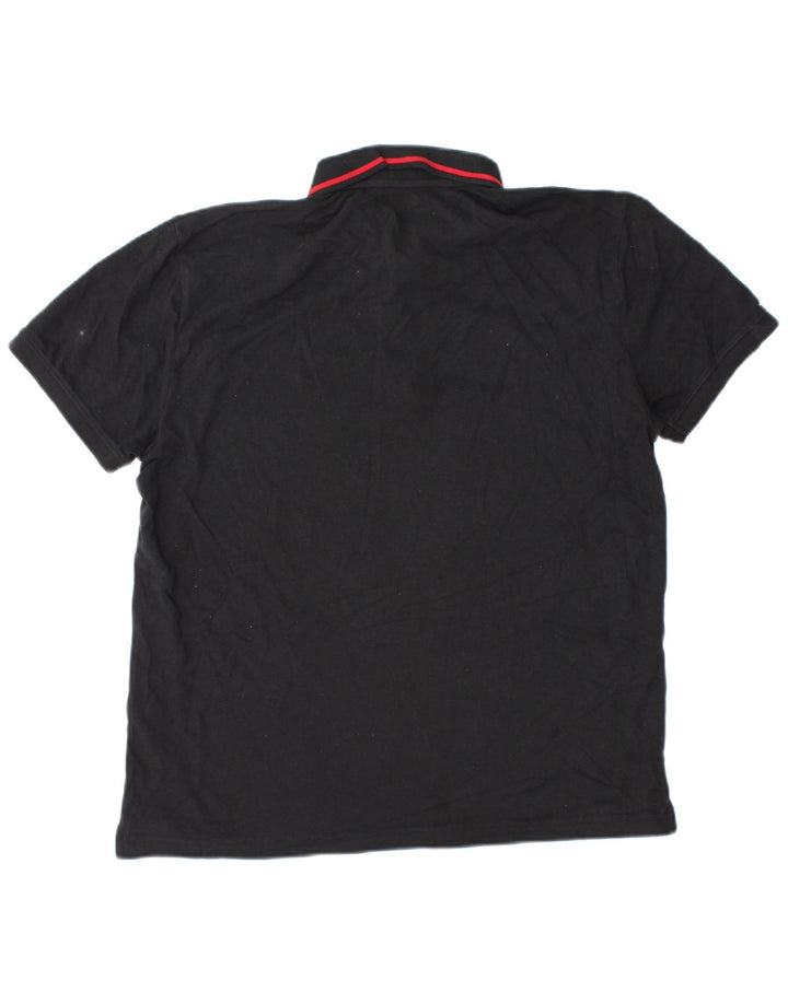 IZOD Herren-Poloshirt mit schmaler Passform, groß, schwarze Baumwolle