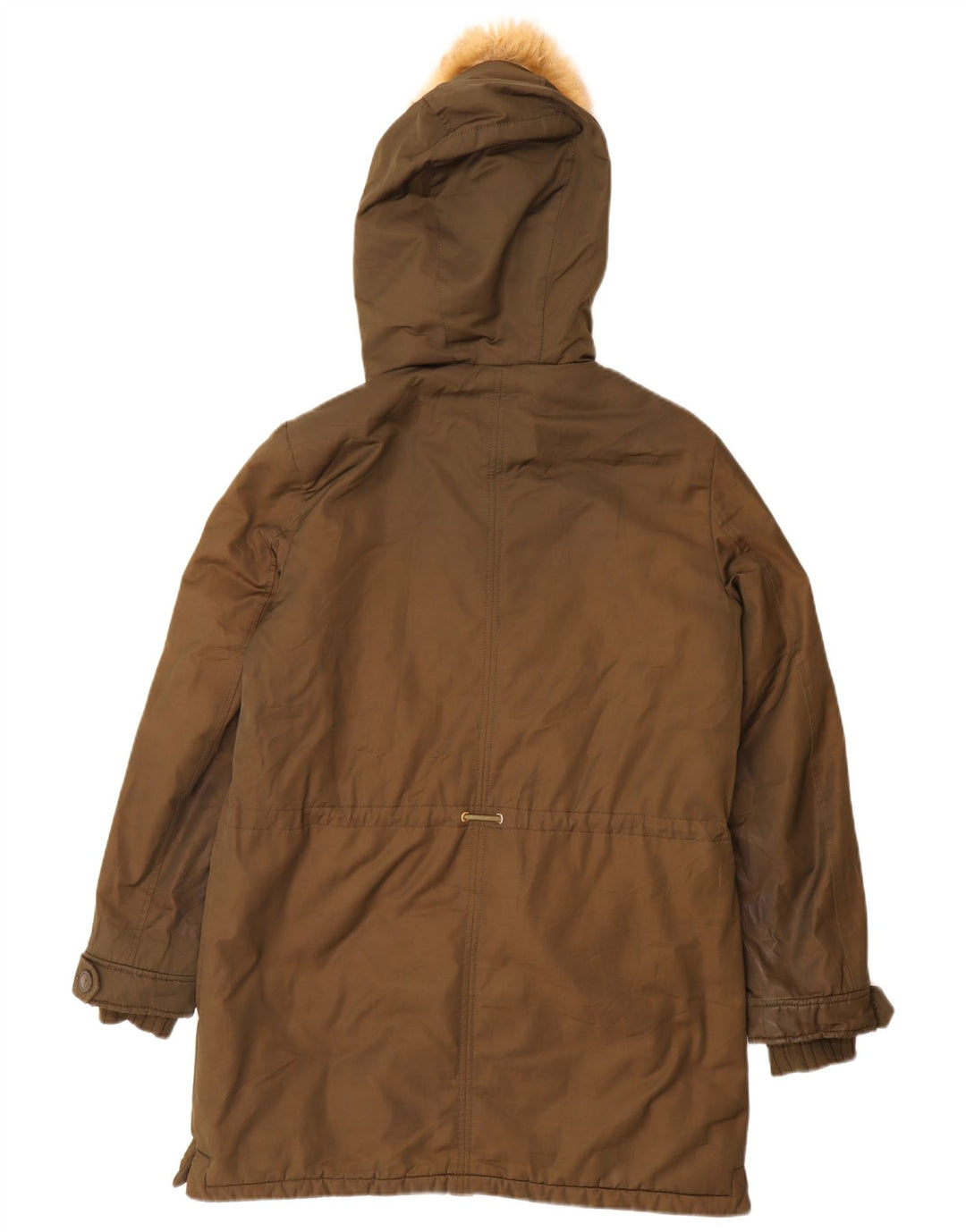 Zara Damen Trafaluc Kapuzenparkajacke UK 14 Medium Khaki Polyester