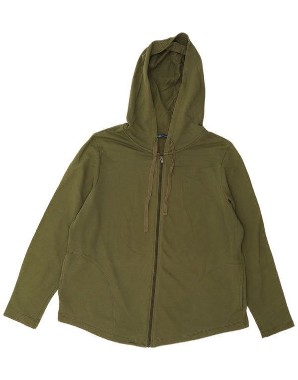 Marks & Spencer Damen-Kapuzenpullover mit normaler Passform, UK 16, Lagre Khaki, Baumwolle