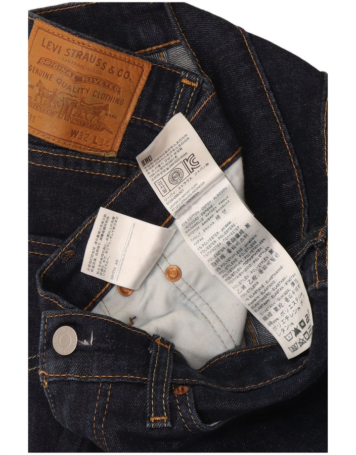 Levi's Herren 511 Slim Jeans W32 L34 Marineblaue Baumwolle
