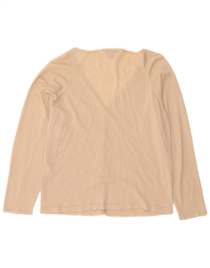 Rohan Damen-Cardigan-Pullover UK 16 Große beige Wolle