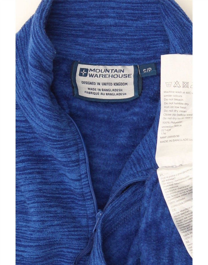 MOUNTAIN WAREHOUSE Herren-Fleecepullover mit Reißverschluss am Hals, klein, blau meliert