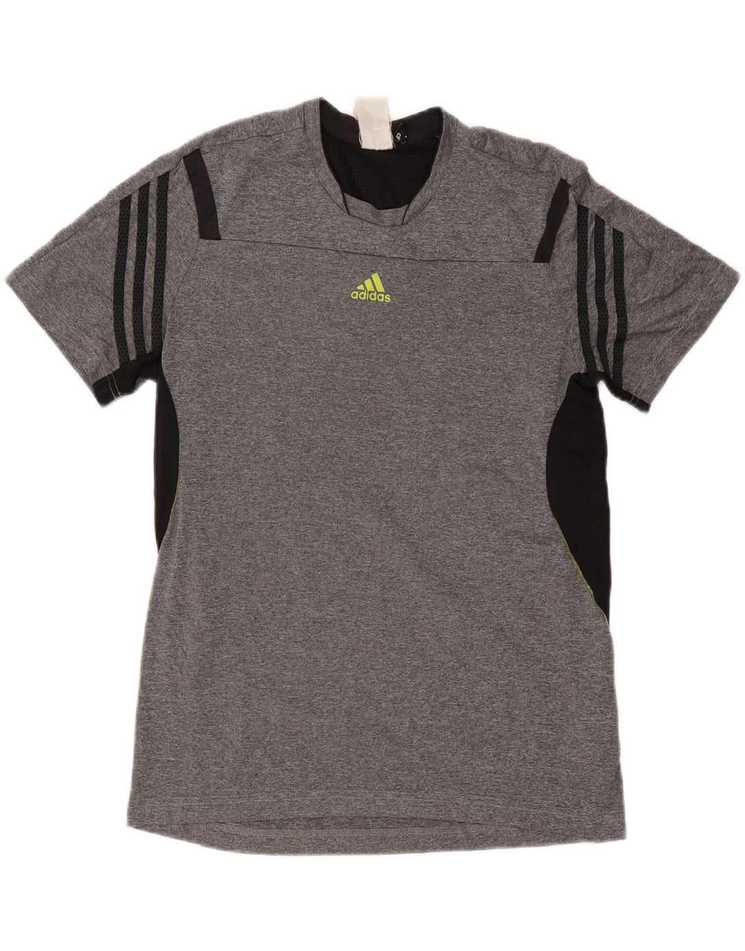 ADIDAS Herren Climacool T-Shirt Top Mittelgraues Colourblock-Polyester