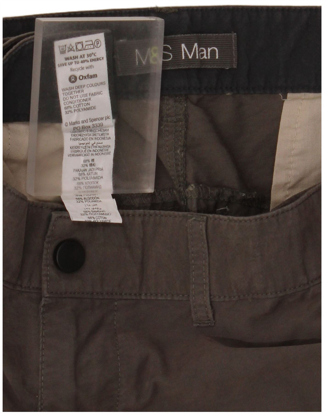 Marks & Spencer Herren Cargoshorts W42 2XL Graue Baumwolle