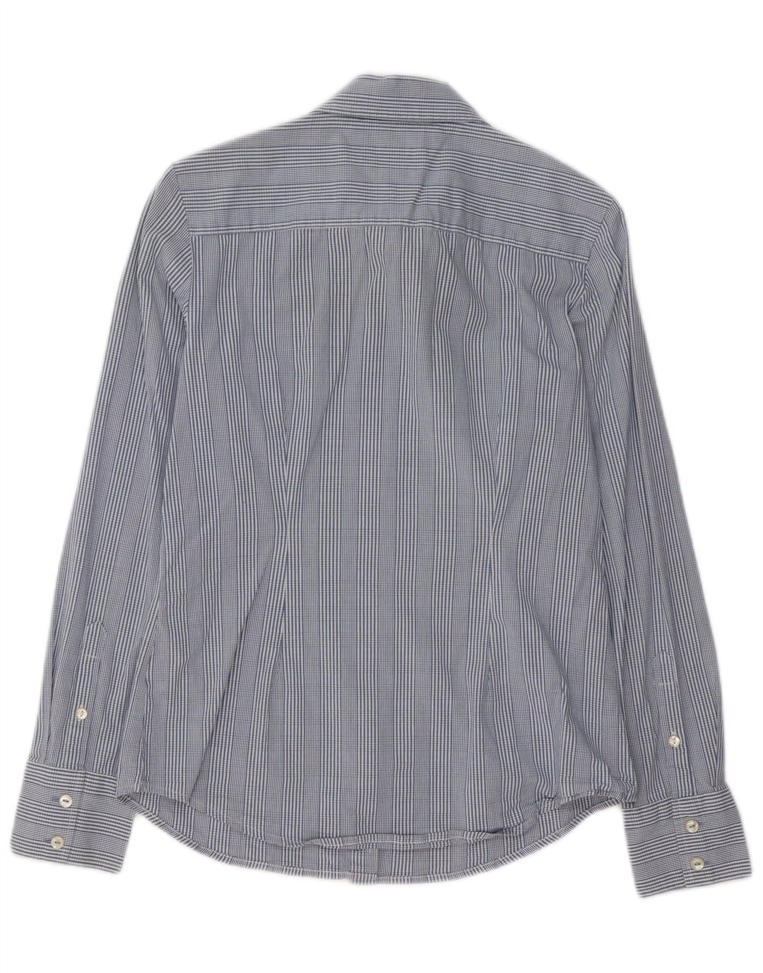 Tommy Hilfiger Damenhemd UK 14 Mittelblau karierte Baumwolle