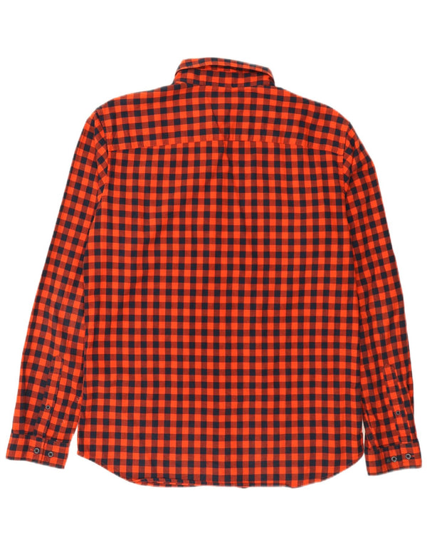 Jack & Jones Herren-Slim-Fit-Hemd XL aus roter Gingham-Baumwolle