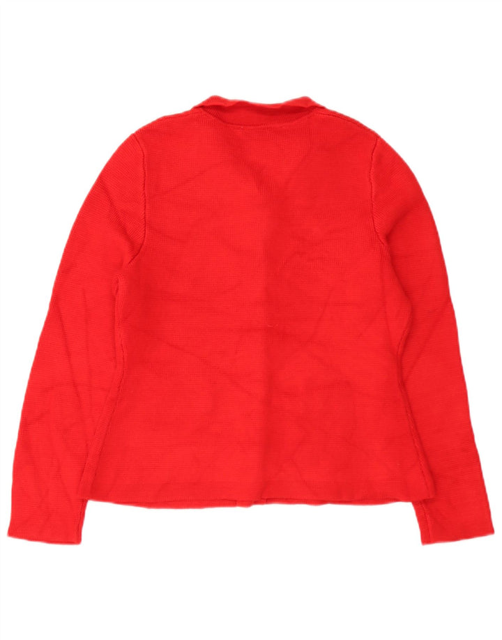 Zara Damen-Cardigan-Pullover UK 12 Mittelrote Viskose