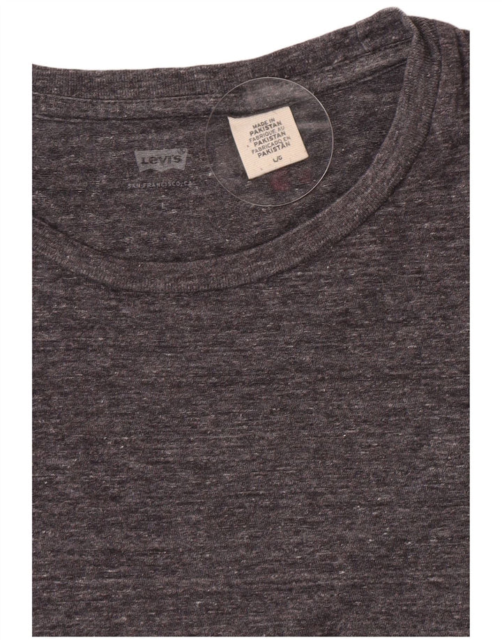 Levi's Damen T-Shirt Top UK 16 Large Grau meliert