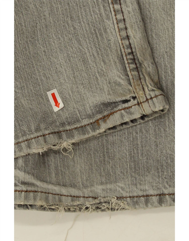 Marks & Spencer Herren Straight Jeans W34 L33 Graue Baumwolle
