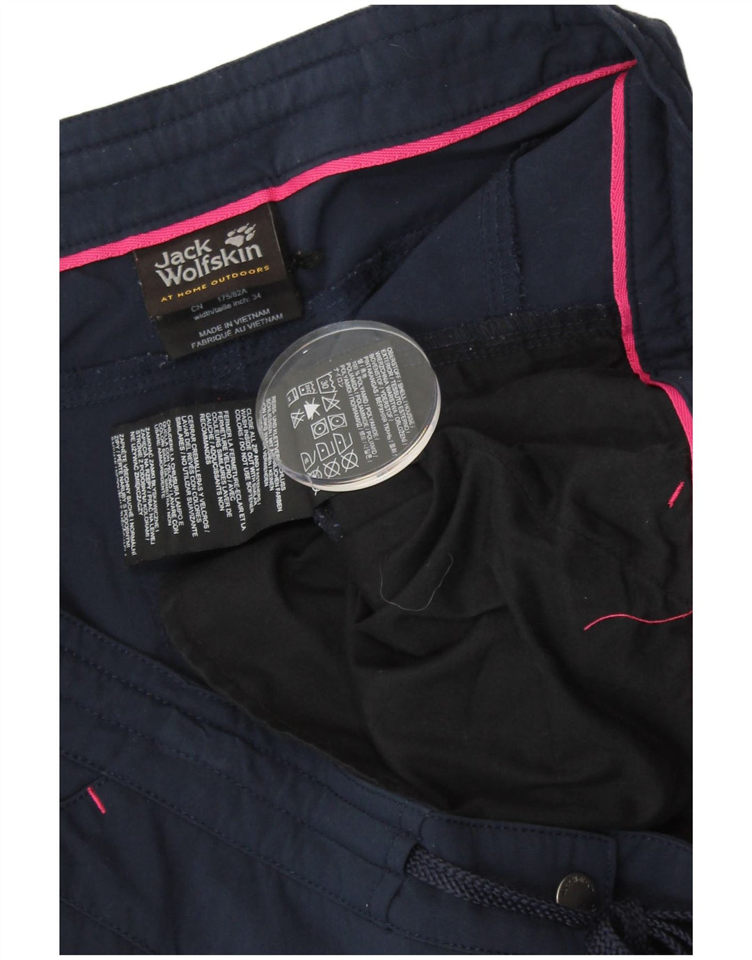 JACK WOLFSKIN Damen Chinoshorts UK 16 Large W36 Marineblaues Polyamid