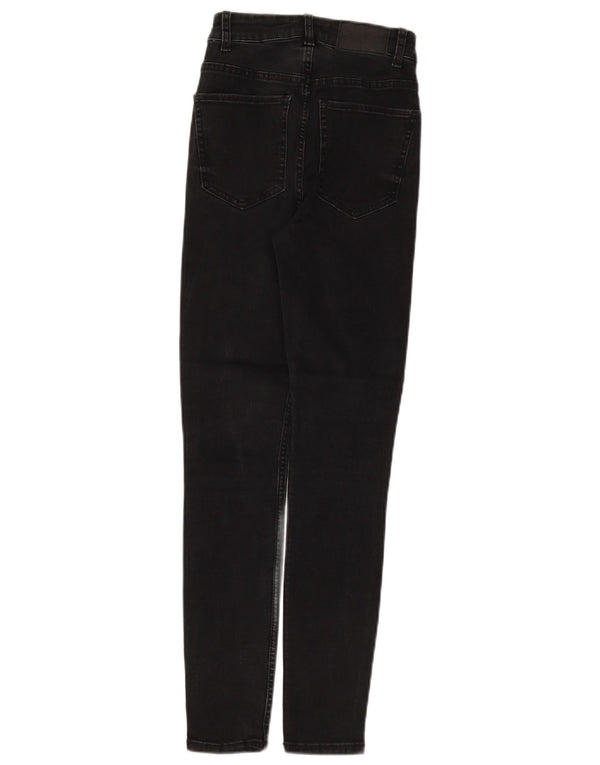 Zara Damen Skinny Jeans EU 32 2XS W22 L26 Schwarze Baumwolle