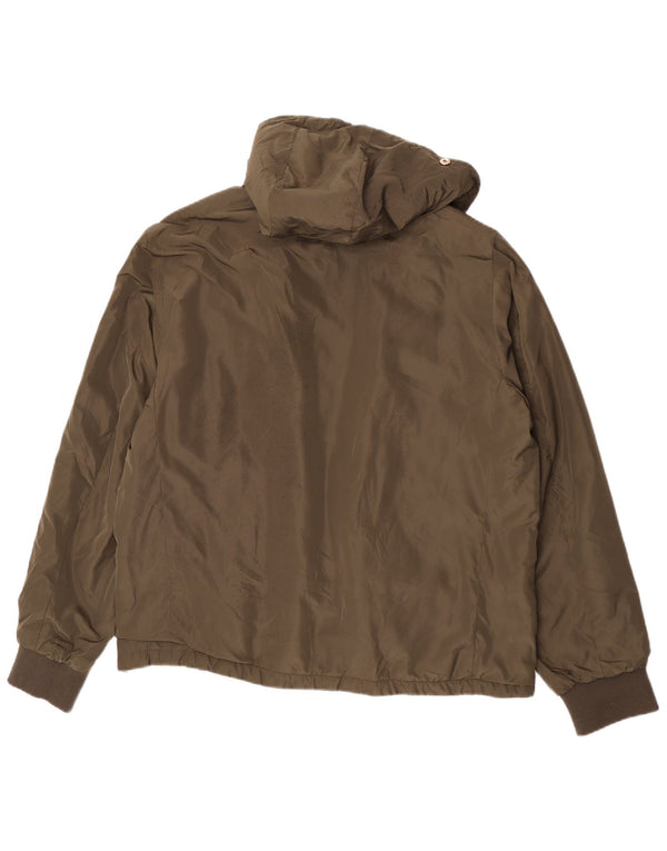 Zara Herren Bomberjacke mit Kapuze UK 44 2XL Khaki Polyester