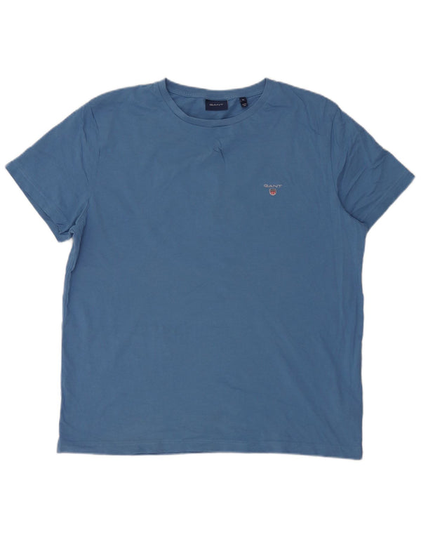 Gant Herren T-Shirt Top XL Blau Baumwolle