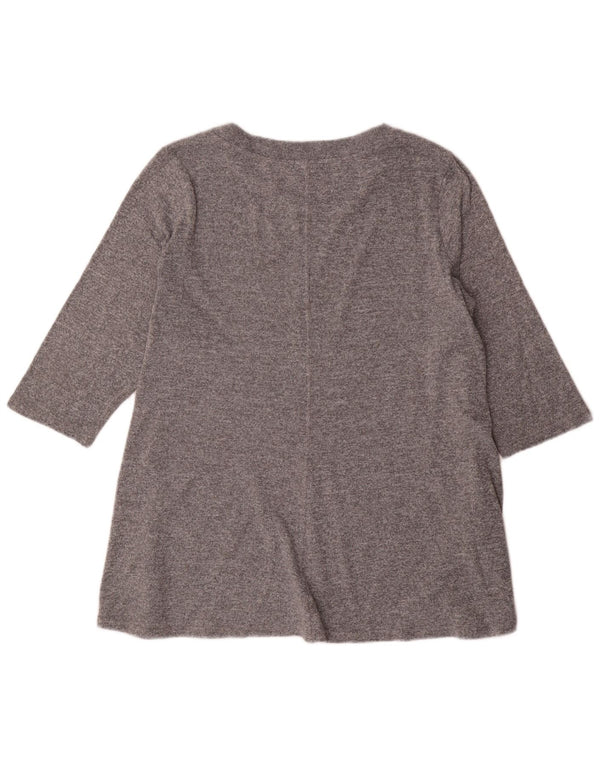 Marks & Spencer Damen-Pullover mit U-Boot-Ausschnitt, UK 22 3XL, Grau meliert