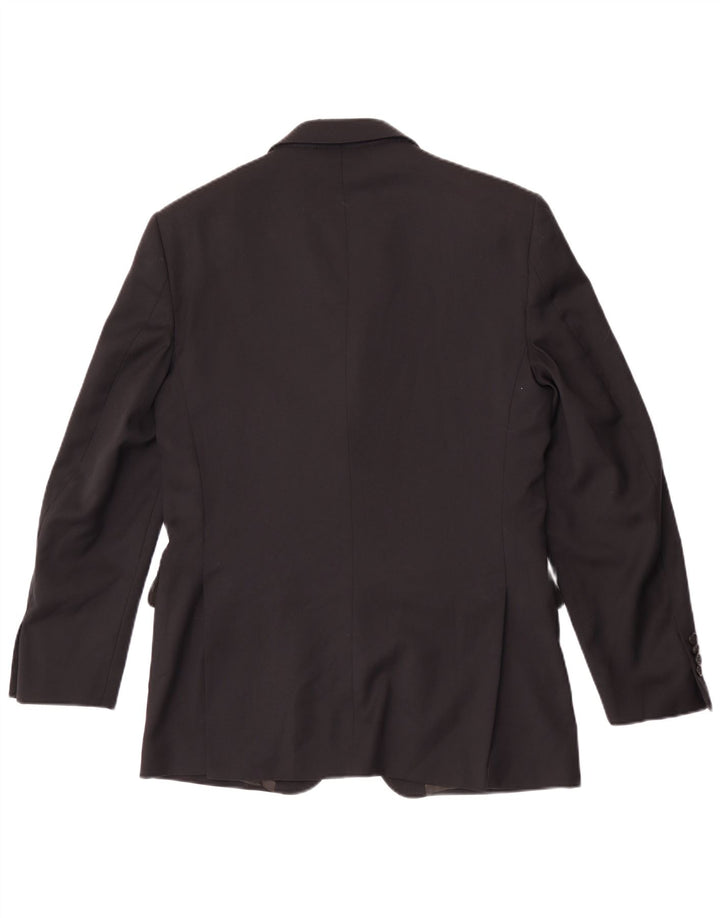 Brooksfield Herren-Blazer mit 3 Knöpfen, IT 48, mittelschwarze Wolle
