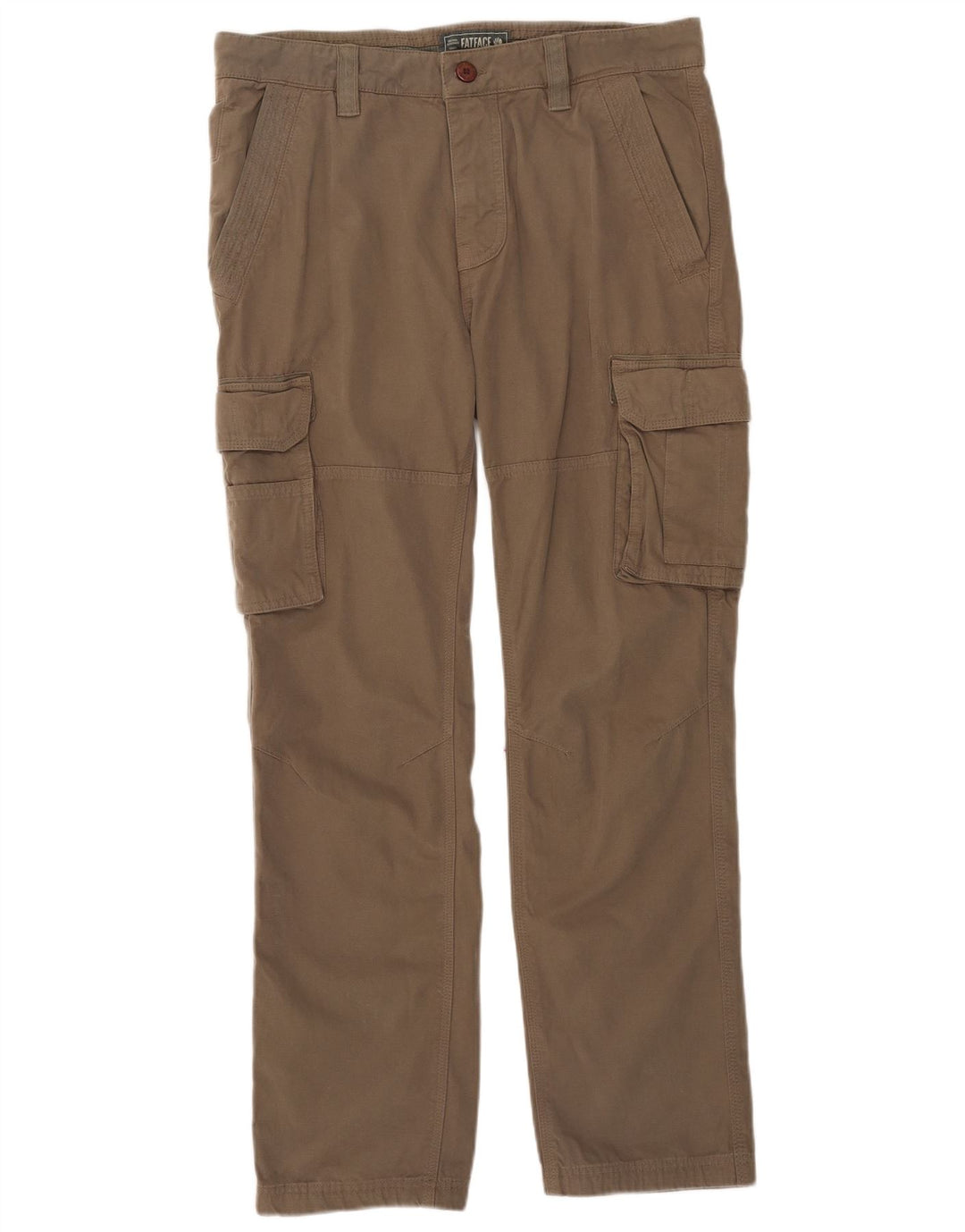 Fat Face Herren gerade Cargohose W34 L31 Khaki