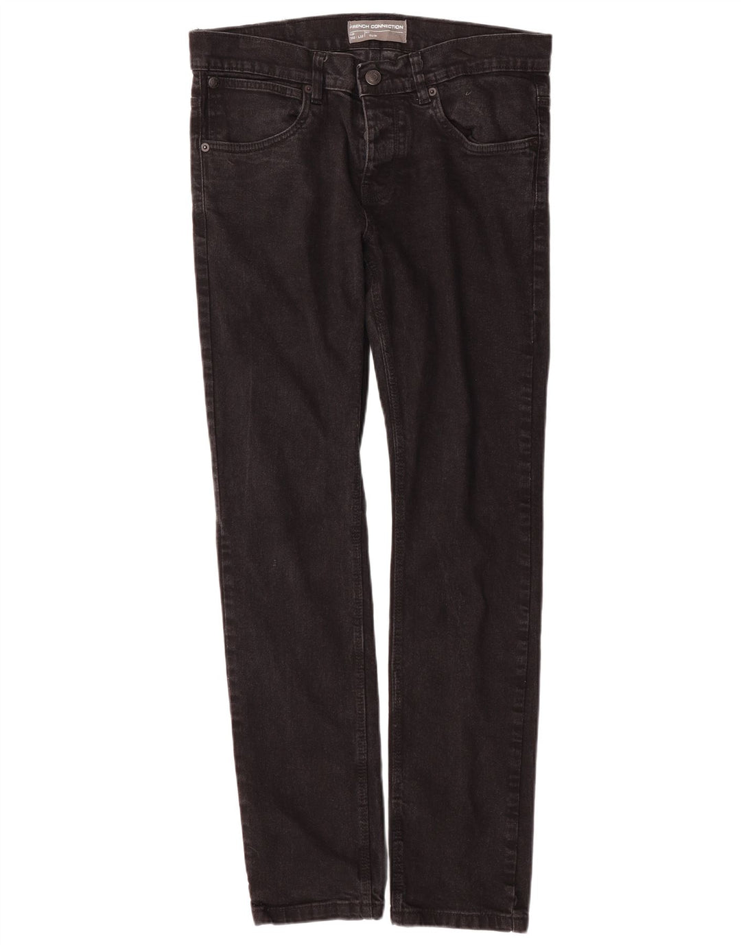 FRENCH CONNECTION Womens Slim Jeans W32 L32 Black Cotton