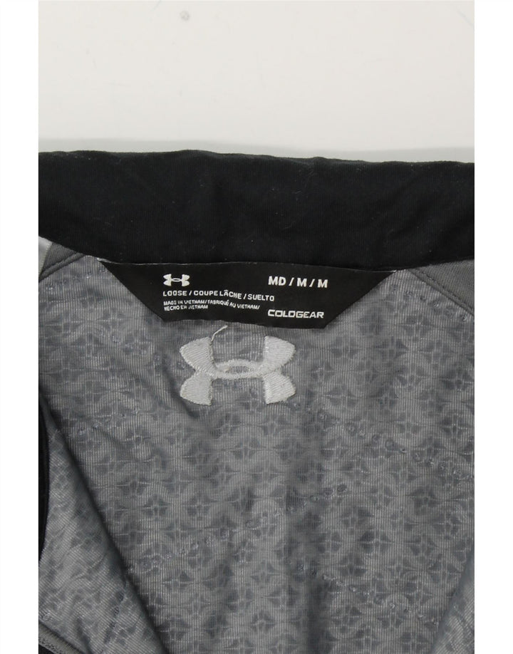 UNDER ARMOUR Herren Cold Gear Pullover-Trainingsanzug-Oberteil, Mittelgrau, Farbblock