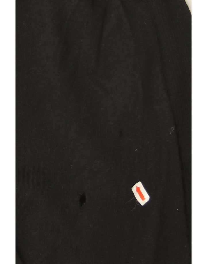 Cos Damen Übergroßer offener Cardigan-Pullover UK 6 XS Schwarze Wolle