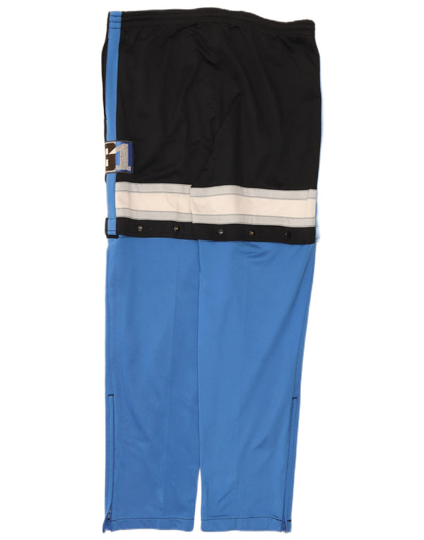 Vintage Herren-Trainingshose mit Grafik, groß, blau, Farbblock
