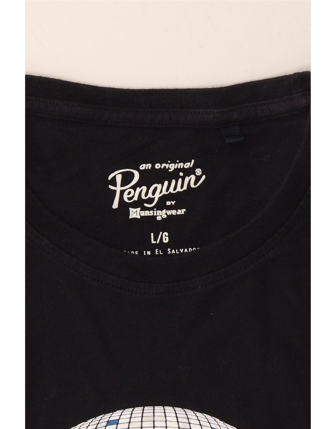 PENGUIN Mens Graphic T-Shirt Top Large Black Cotton Vintage Penguin and Second-Hand Penguin from Messina Hembry 