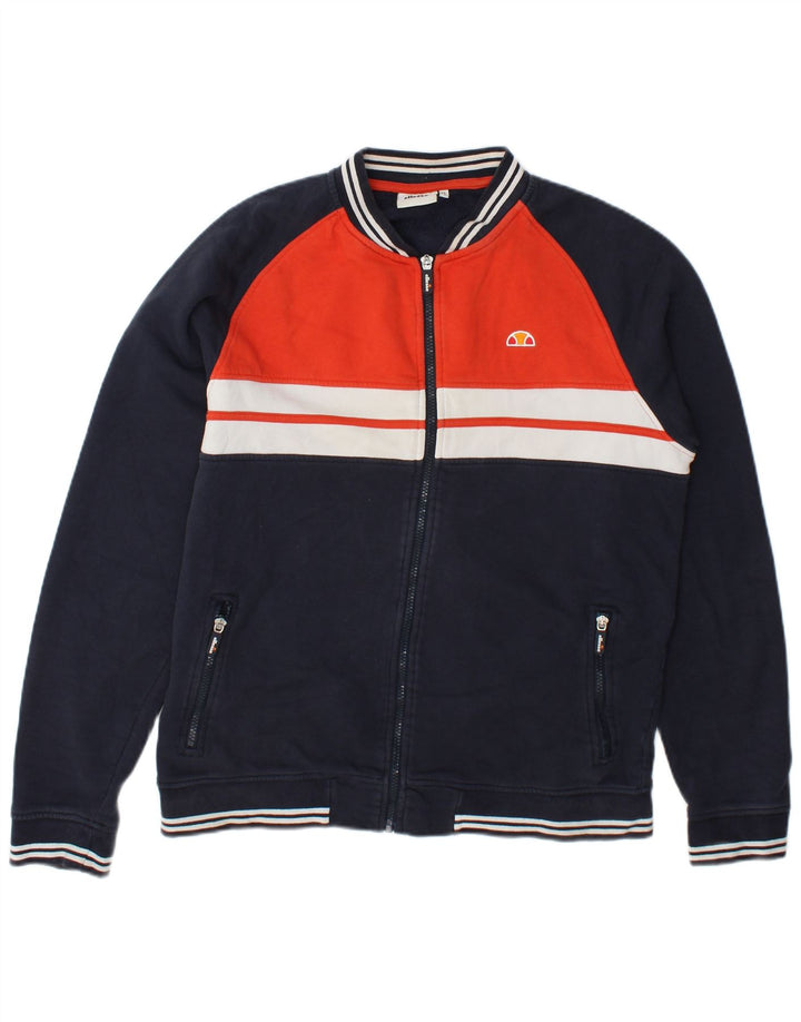 Ellesse Herren-Trainingsanzug-Oberteil, Jacke, XL, marineblau, Colourblock-Baumwolle