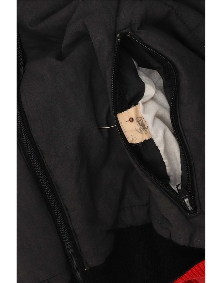 POP 84 Damen Wendejacke IT 42 Mittelschwarzes Colourblock-Polyester