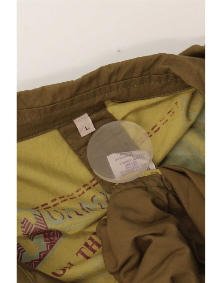 Vintage Herren Utility Jacke UK 40 Große Khaki Baumwolle