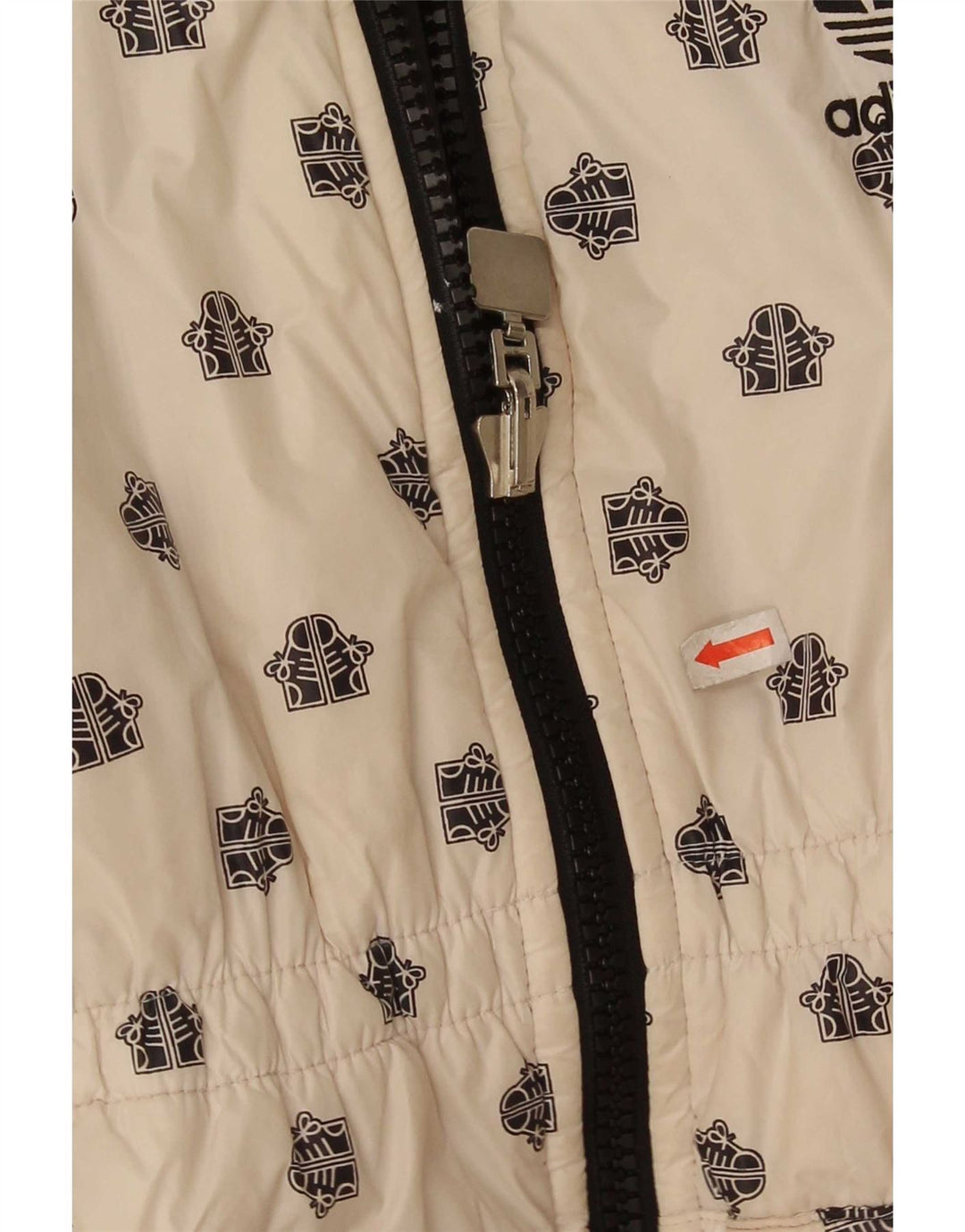 Adidas Mädchen Wendejacke mit Grafik, gepolstert, 14–15 Jahre, weißes Nylon