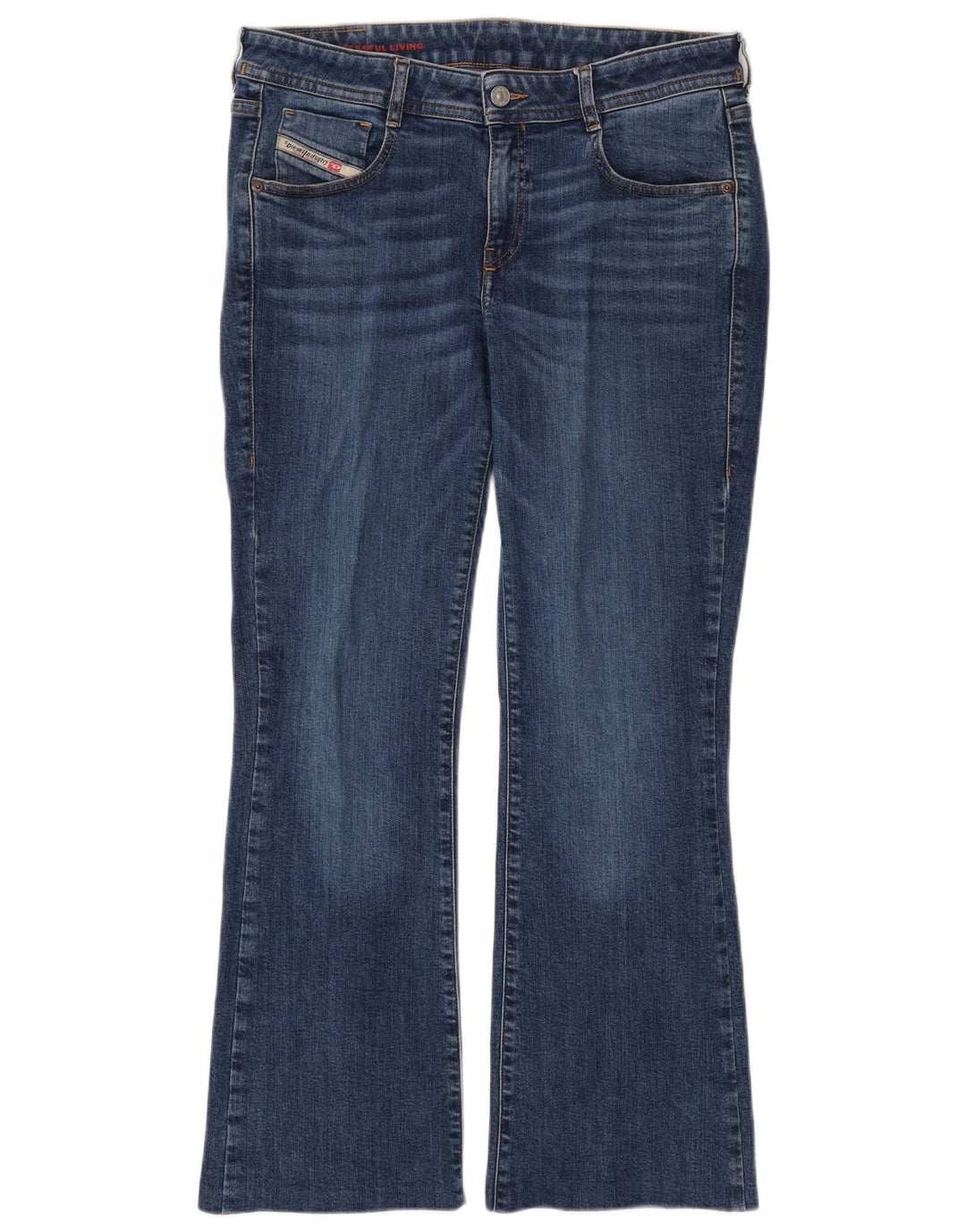 Diesel Bootcut-Jeans für Damen, W30, L28, marineblaue Baumwolle