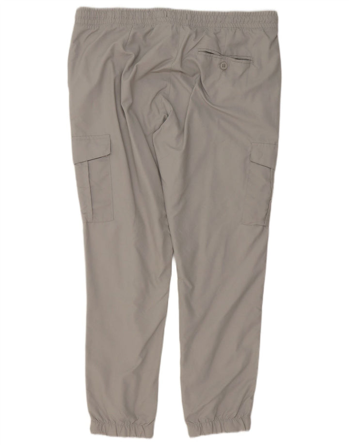 FRENCH CONNECTION Herren-Jogger-Cargohose XL W38 L29 Graues Polyester