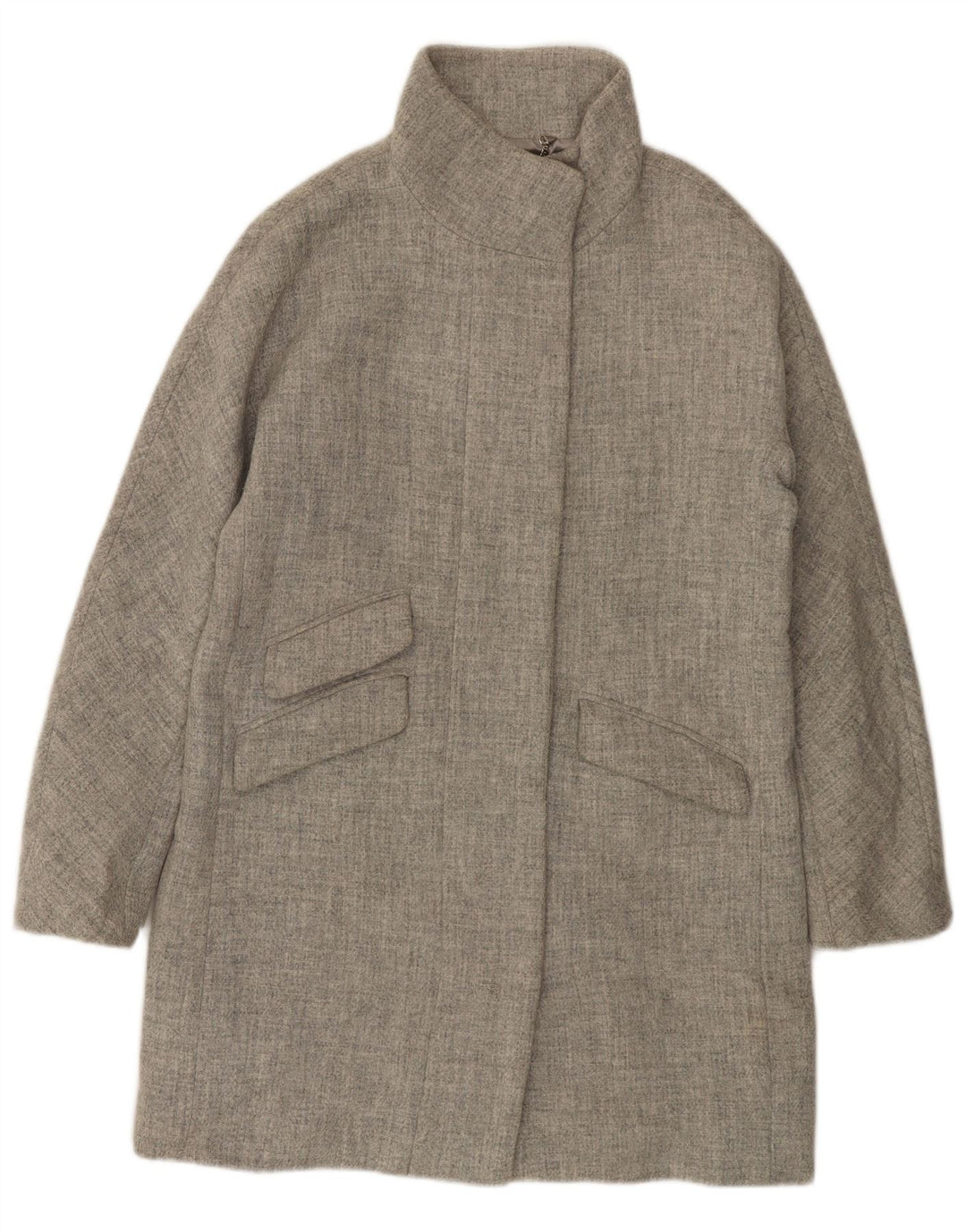 J. CREW Damenmantel US 6 mittelgraue Wolle