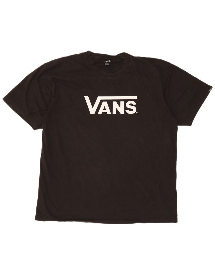 Vans Herren Grafik T-Shirt Top XL Schwarz Baumwolle