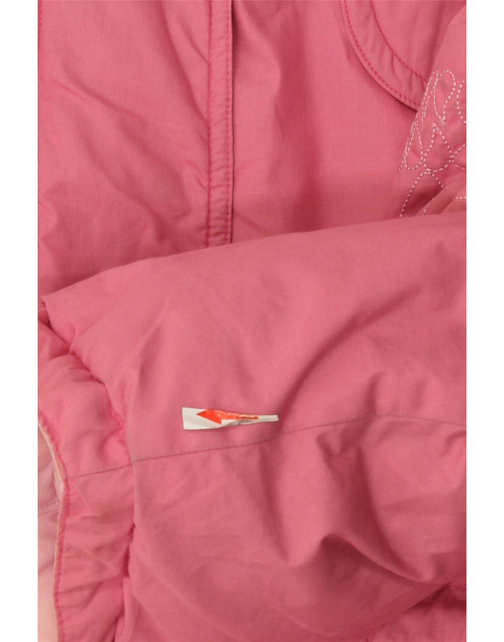 Diadora Womens Graphic Oversized Wattierte Jacke UK 10 Small Pink Polyester