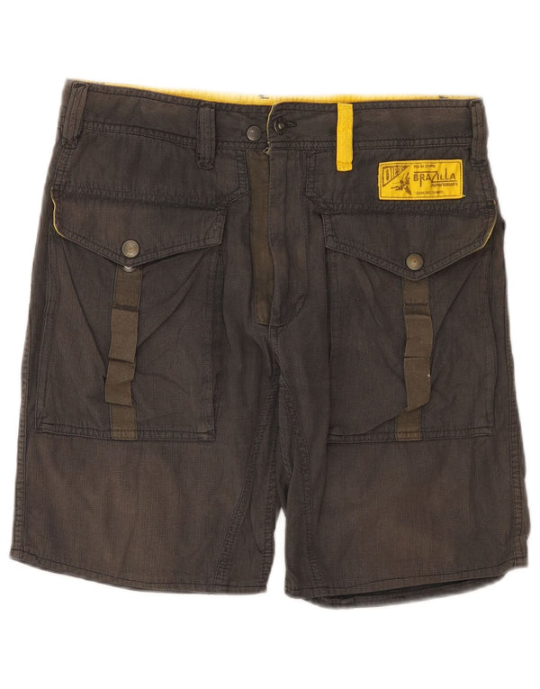 Diesel Herren Cargoshorts W30 mittelgraue Baumwolle