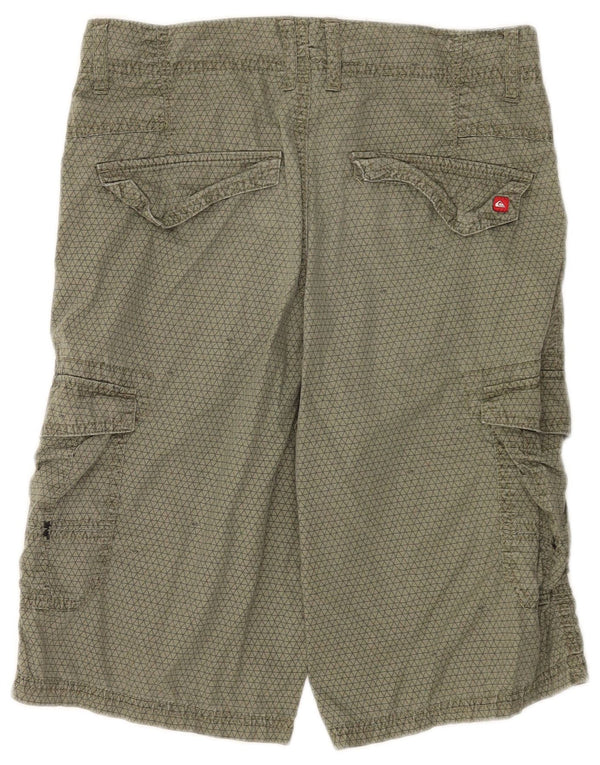 Quiksilver Cargo-Shorts für Jungen, 13–14 Jahre, W28, Khaki, geometrische Baumwolle