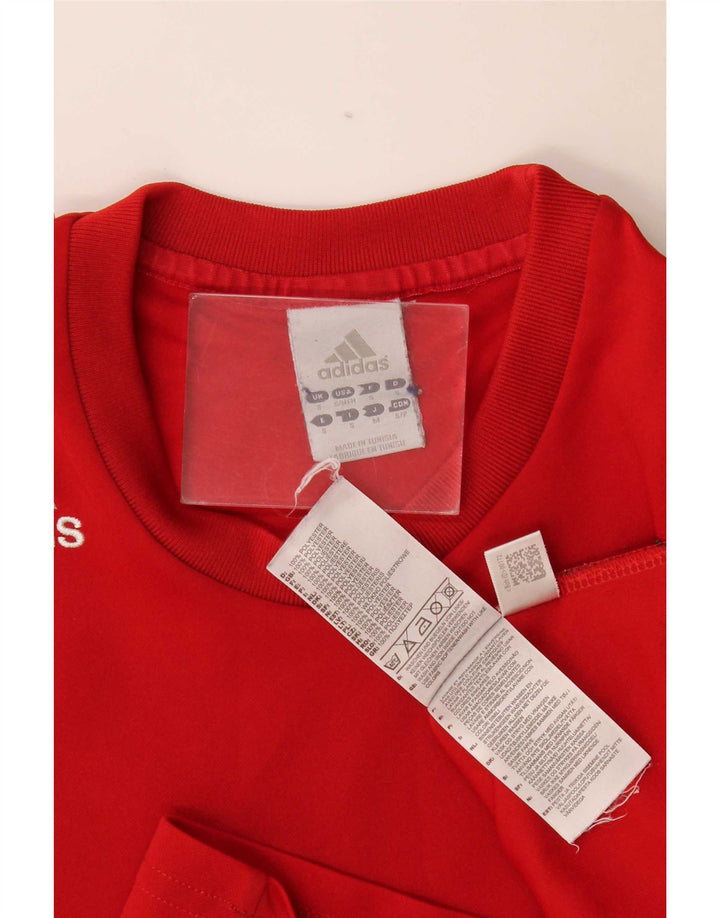 Adidas Herren Climalite T-Shirt Top Small Rot Polyester