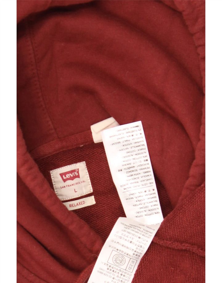Levi's Herren-Kapuzenpullover mit Grafik, Größe L, Kastanienbraun, Baumwolle