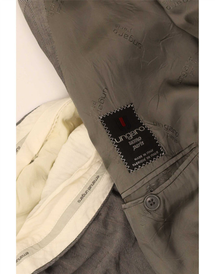 Emanuel Ungaro Herren 2-teiliger Anzug UK 38 Medium W34 L27 Grau gestreift