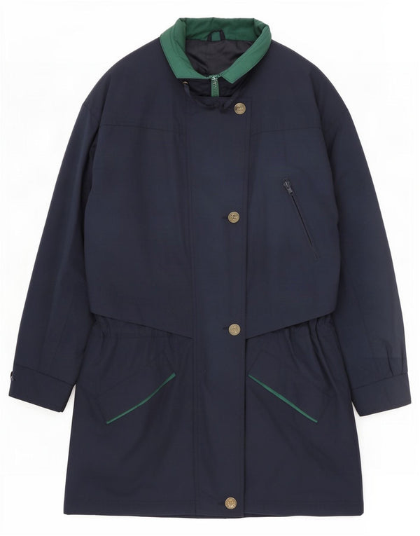 St. Bernard Damen Übergroßer Regenmantel UK 10 Small Marineblau Polyester