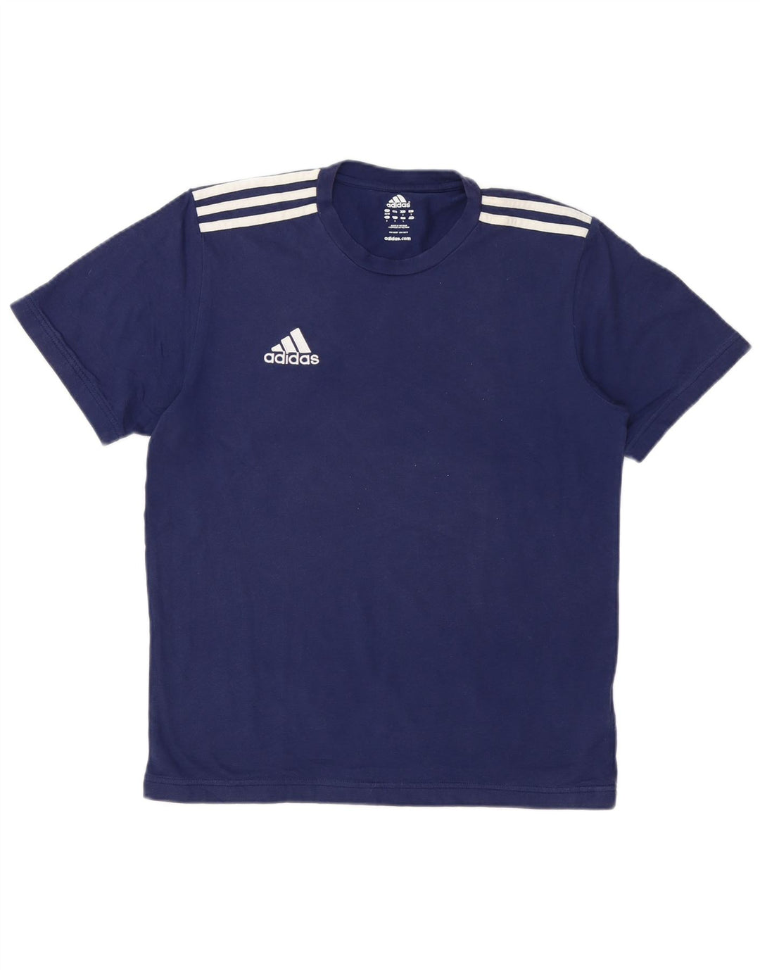 ADIDAS Herren T-Shirt Top UK 38/40 Medium Marineblau Baumwolle