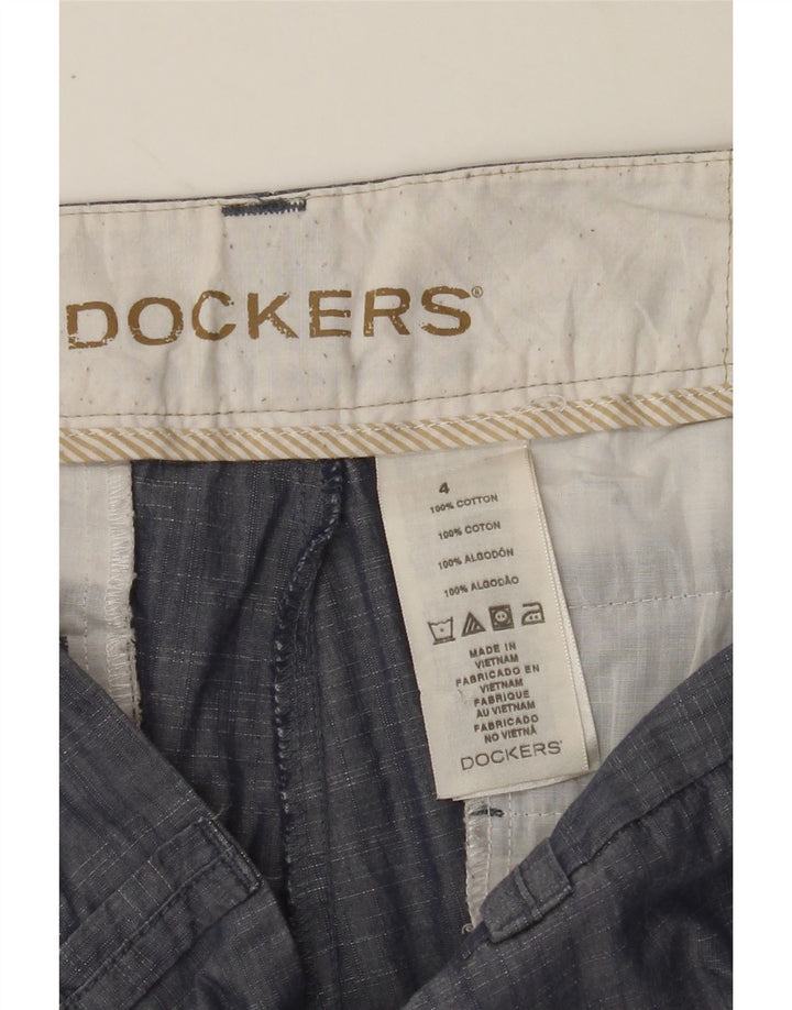 DOCKERS Womens Bermuda Shorts US 4 Small W30  Blue Cotton Vintage Dockers and Second-Hand Dockers from Messina Hembry 