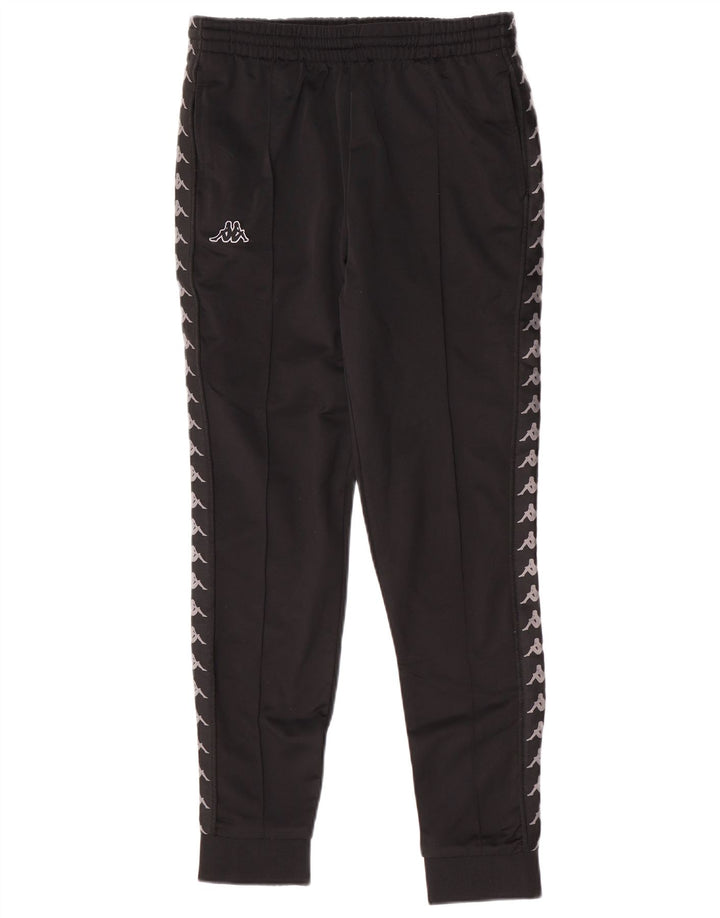 Kappa Herren-Trainingshose mit Grafik, mittelschwarz, Polyester