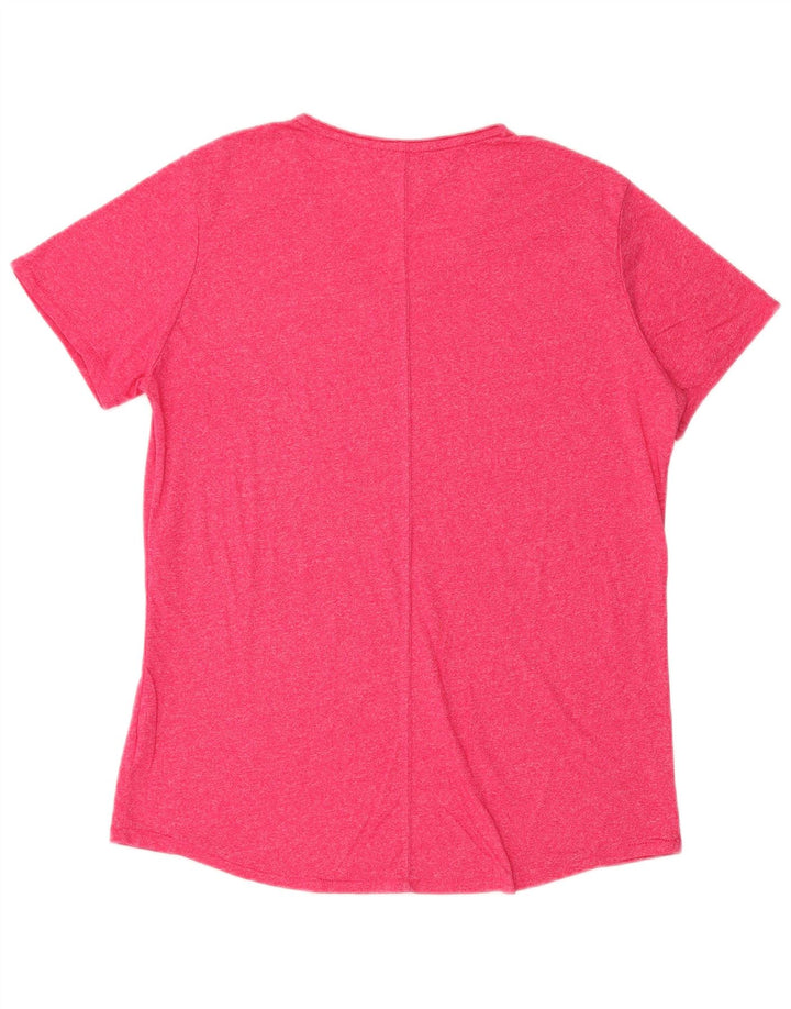 Tommy Hilfiger Herren-T-Shirt-Oberteil, groß, rosa meliert