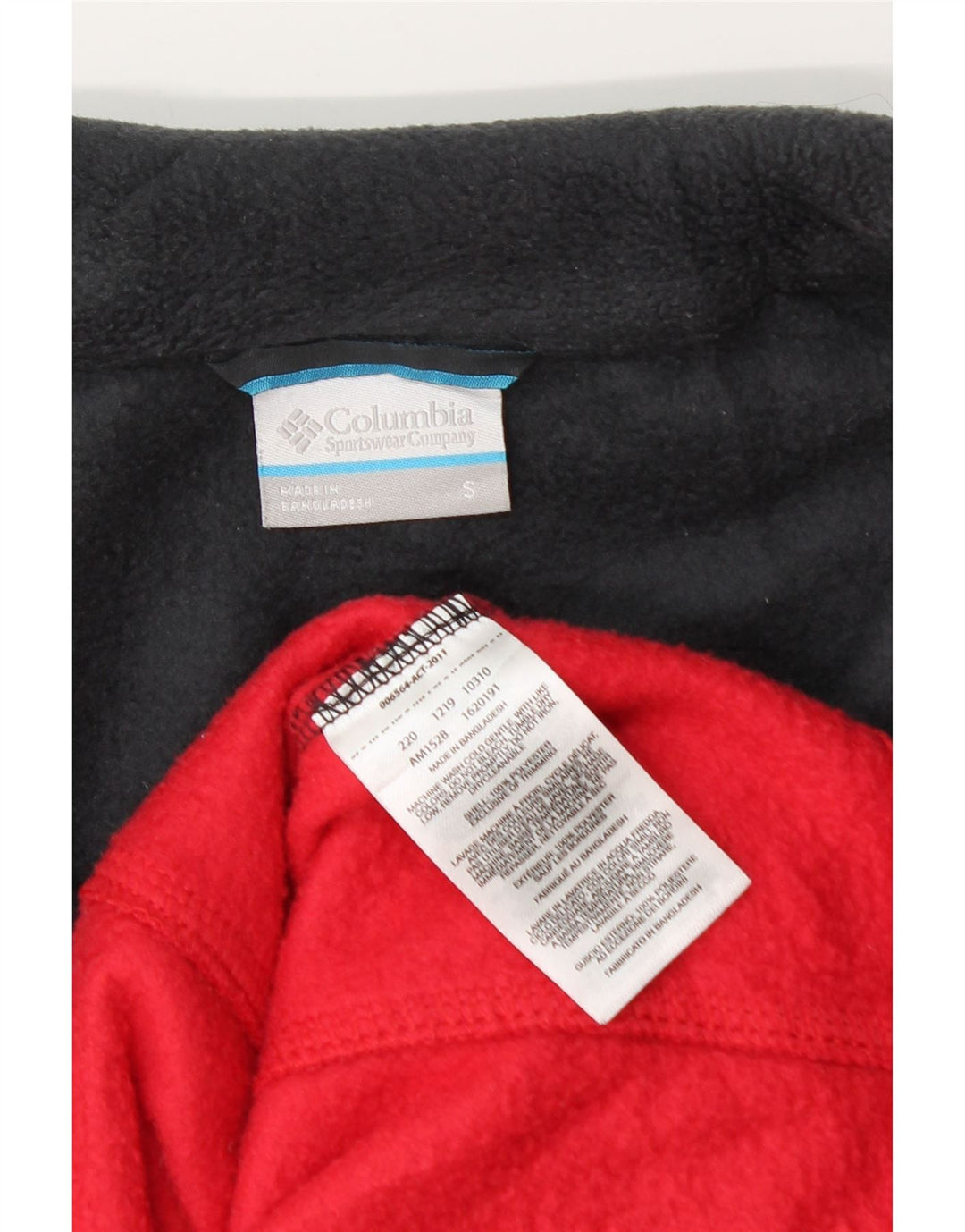 Columbia Herren-Fleecepullover mit Reißverschluss am Hals, kleines rotes Farbblock-Polyester
